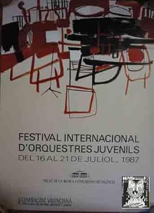 POSTER DEL FESTIVAL INTERNACIONAL D'ORQUESTRES JUVENILS. 1987