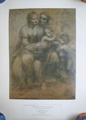 LAMINA : Cartoon - The Virgin and Child With S.Anne And S.John The Baptist - Leonardo da Vinci