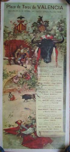 POSTER - CARTEL : Plaza de Toros de Valencia - corridas Falleras 1968