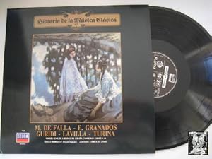 Seller image for Antiguo Vinilo - Old Vinyl : Historia de la Msica Clsica n 62: M.DE FALLA. E.GRANADOS. GURIDI. LAVILLA. TURINA: Noches en los Jardines de Espaa, Canciones Espaolas. for sale by LIBRERA MAESTRO GOZALBO