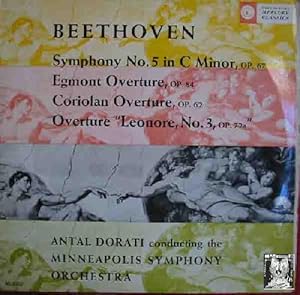Bild des Verkufers fr Antiguo vinilo - Old Vinyl .-BEETHOVEN: Symphony N5 in C Minor, Op.67; Egmont Overture, Op.84; Coriolan Overture, Op.62; Overture Leonore, N3 Op.72a zum Verkauf von LIBRERA MAESTRO GOZALBO