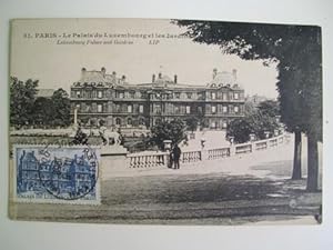 Bild des Verk�ufers f�r Antigua Tarjeta M�xima - Old Postcard : PARIS - Le Palais du Luxembourg et les Jardins - Francia zum Verkauf von LIBRER�A MAESTRO GOZALBO