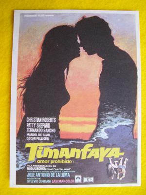 Folleto de mano cine - Cinema hand brochure : TIMANFAYA (Amor Prohibido)