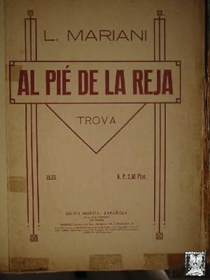 AL PIÉ DE LA REJA; L.MARIANI.TROVA PARA PIANO.