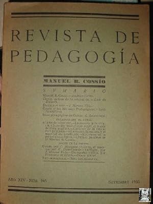 Revista de Pedagogia. Num. 165. MANUEL B.COSSIO