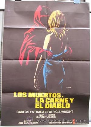 Seller image for Cartel cine - Movie Poster : LOS MUERTOS, LA CARNE Y EL DIABLO - Original for sale by LIBRERA MAESTRO GOZALBO