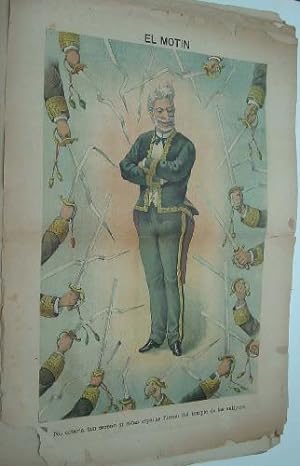 EL MOTÍN - Periódico Satírico Semanal. Nº 18 - 4 abril 1890. Con LÁMINA central