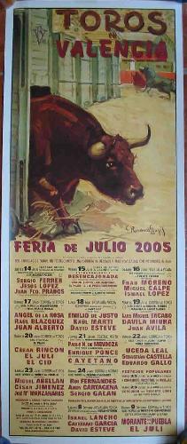 Poster - Cartel : Plaza de Toros de Valencia julio 2005