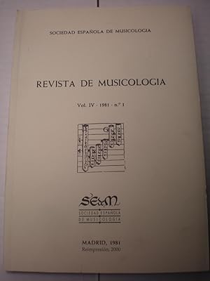 Revista de Musicología Vol. IV Nº 1 ( 1981 )