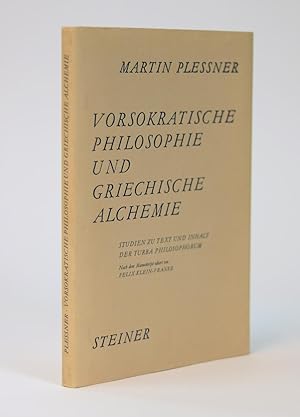 Vorsokratische Philosophie Und Griechische Alchemie. In Arabisch-Lateinischer Uberlieferung. Stud...