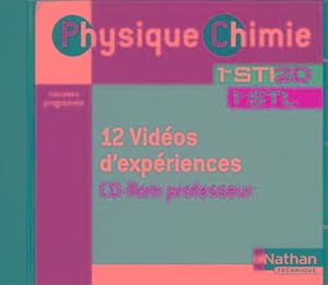 physique chimie 1ere sti2d stl - 12 videos d'experiences cd-rom professeur 2011