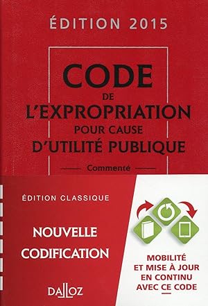 code de l'expropriation (édition 2015)