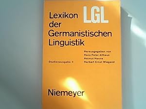 Image du vendeur pour Lexikon der germanistischen Linguistik; Studienausgabe II. mis en vente par Antiquariat Bookfarm