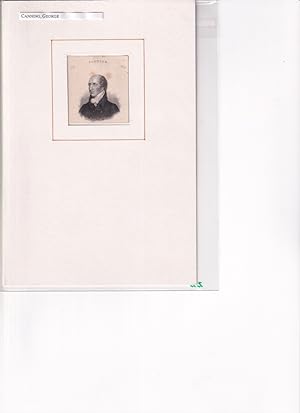 Bild des Verkufers fr PORTRAIT George Canning. (1770 London - 1827 ebda., britischer Politiker). Schulterstck im Halbprofil. Stahlstich. zum Verkauf von Antiquariat Reinhold Pabel
