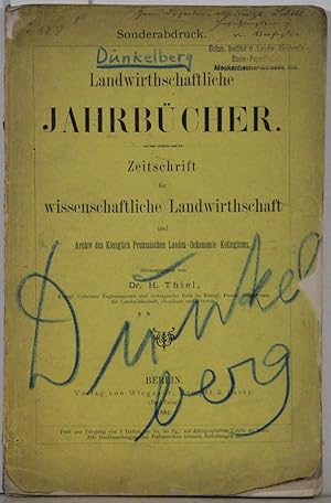 Bild des Verkufers fr Ueber Individualpotenz und vererbung. Eine historisch-kritische Studie (= Sonderabdruck Landwirtschaftliche Jahrbcher, 1881). Widmungsexemplar. zum Verkauf von Antiquariat  Braun