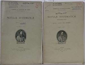 Notulae Systematicae. Herbier du Museum de Paris. Phanerogamie. 2 Hefte: Tome I., Nr. 11 und Tome...