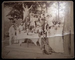 Bild des Verkufers fr Circa 1885 Large Format Cabinet Card Photograph of a Bowling Party Given By Miss Gumbel Cooke of New Orleans at White Sulphur Springs By Geo. Prince zum Verkauf von Certain Books, ABAA