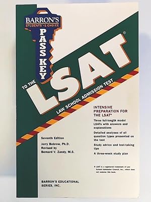 Imagen del vendedor de Barron's Pass Key to the LSAT a la venta por Leserstrahl  (Preise inkl. MwSt.)