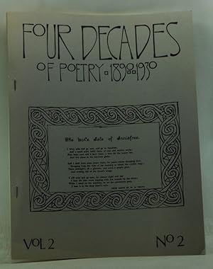 Imagen del vendedor de Four Decades of Poetry 1890-1930. Volume 2, Number 2 (July 1978) a la venta por Cat's Cradle Books