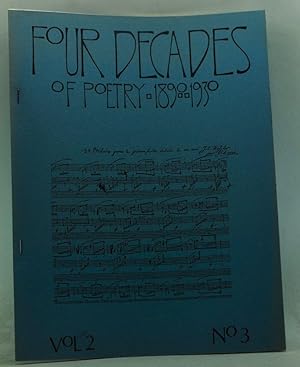 Seller image for Four Decades of Poetry 1890-1930. Volume 2, Number 3 (January 1979) for sale by Cat's Cradle Books