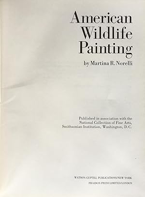 Bild des Verkufers fr American wildlife painting zum Verkauf von Acanthophyllum Books