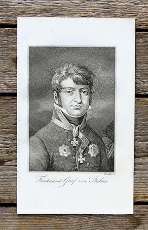 Imagen del vendedor de Kupferstich-Portrt von Benedetti. Ferdinand Graf von Bubna. a la venta por Antiquariat Thomas Rezek