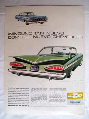 Antigua Hoja Publicidad Revista - Advertising Magazine Old Sheet : CHEVROLET, General Motors. Año...