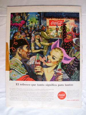 Antigua Hoja Publicidad Revista - Advertising Magazine Old Sheet : COCA - COLA. Año 1959