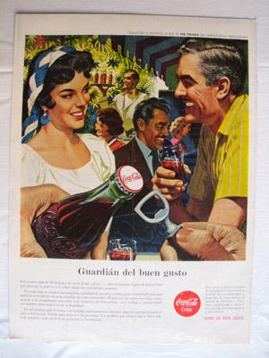 Antigua Hoja Publicidad Revista - Advertising Magazine Old Sheet : COCA COLA. Año 1959