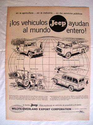 Antigua Hoja Publicidad Revista - Advertising Magazine Old Sheet : VEHÍCULOS JEEP. Año 1959
