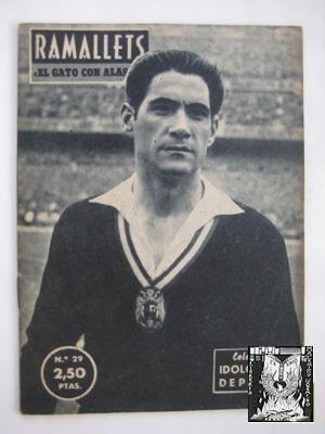 Idolos del Deporte, nº 29, Octubre 1958. WILKES. RAMALLETS. El Gato con Alas (fútbol)