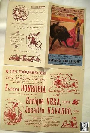 Programa publicidad - Advertising program : GRAND BULLFIGHT, VALENCIA 1952