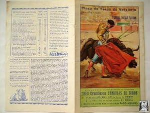 Programa publicidad - Advertising program : CORRIDAS FALLERAS, VALENCIA 1957