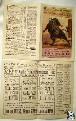 Programa publicidad - Advertising program : FIESTAS Y FALLAS VALENCIA 1954