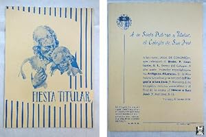Antigua Tarjeta - Old Card : FIESTA TITULAR COLEGIO SAN JOSÉ. 1959
