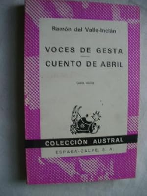 Imagen del vendedor de VOCES DE GESTA/ CUENTO DE ABRIL a la venta por LIBRERA MAESTRO GOZALBO