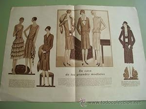 Bild des Verk�ufers f�r Hoja de Revista de Moda - Sheet Magazine Fashion : FIGURINES NOVIEMBRE 1928 zum Verkauf von LIBRER�A MAESTRO GOZALBO