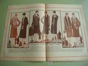 Bild des Verk�ufers f�r Hoja de Revista de Moda - Sheet Magazine Fashion : FIGURINES NOVIEMBRE 1928 zum Verkauf von LIBRER�A MAESTRO GOZALBO