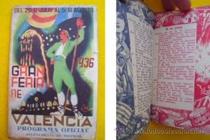 Programa Oficial - Old Program: GRAN FERIA DE VALENCIA 1936