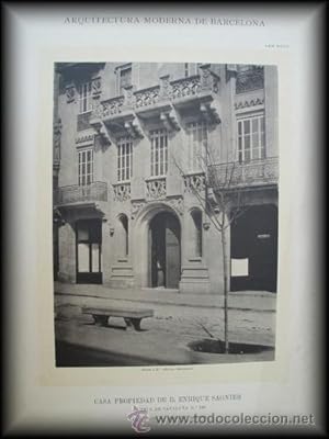 Seller image for Lmina - Plate : Arquitectura Moderna de Barcelona - Casa Propiedad de D.Enrique Sagnier en Rambla de Cataluna 140 for sale by LIBRERA MAESTRO GOZALBO