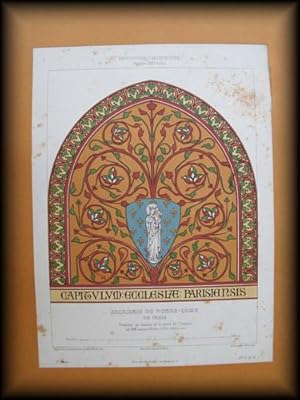 Seller image for Lmina - Plate : Encyclopdie d'Achitecture - Peinture XIX Siecle - Sacristia de Notre Dame de Paris for sale by LIBRERA MAESTRO GOZALBO