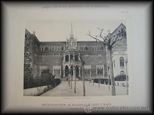 Seller image for Lmina - Plate : Arquitectura Moderna de Barcelona - Edificio Convento de Religiosas de Jess y Mara - Carretera de Horta for sale by LIBRERA MAESTRO GOZALBO