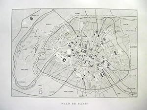Seller image for Antiguo Grabado - Old Engraved : PLANO DE PARIS for sale by LIBRERA MAESTRO GOZALBO