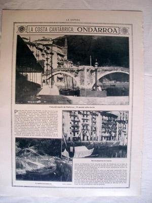 Antigua Hoja Revista - Old Magazine Sheet : ONDÁRROA. Año 1914