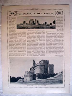 Antigua Hoja Revista - Old Magazine Sheet : TURÉGANO Y SU CASTILLO (Segovia). Año 1914