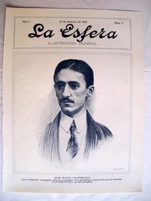 Antigua Hoja Revista - Old Magazine Sheet : JOSÉ MARÍA USANDIZAGA. Año 1914