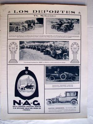 Antigua Publicidad Hoja Revista - Advertising Old Magazine Sheet : CONCURSO DE NAVACERRADA - Auto...