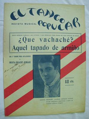 Imagen del vendedor de Partitura - Musical Score: QU VACHACH?; AQUEL TAPADO DE ARMIO - tangos - El Tango Popular, Revista Musical, Ao 1, N4 a la venta por LIBRERA MAESTRO GOZALBO