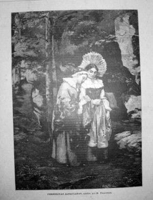 Seller image for Antiguo Grabado - Old Gravure: PEREGRINAS ALSACIANAS, cuadro por M.Feuerstein for sale by LIBRERA MAESTRO GOZALBO