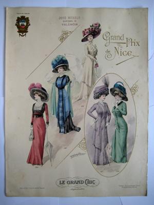 Gran lámina moda señora - Plate : GRAND PRIX DE NICE